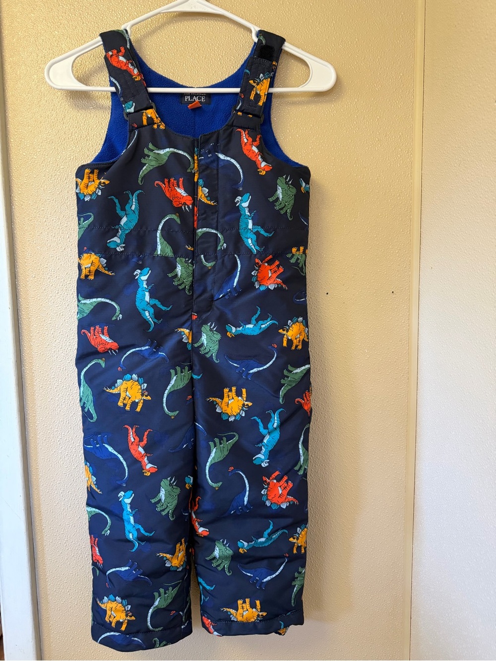The Children's Place Navy Dinosaur Snow Bibs - Multicolor